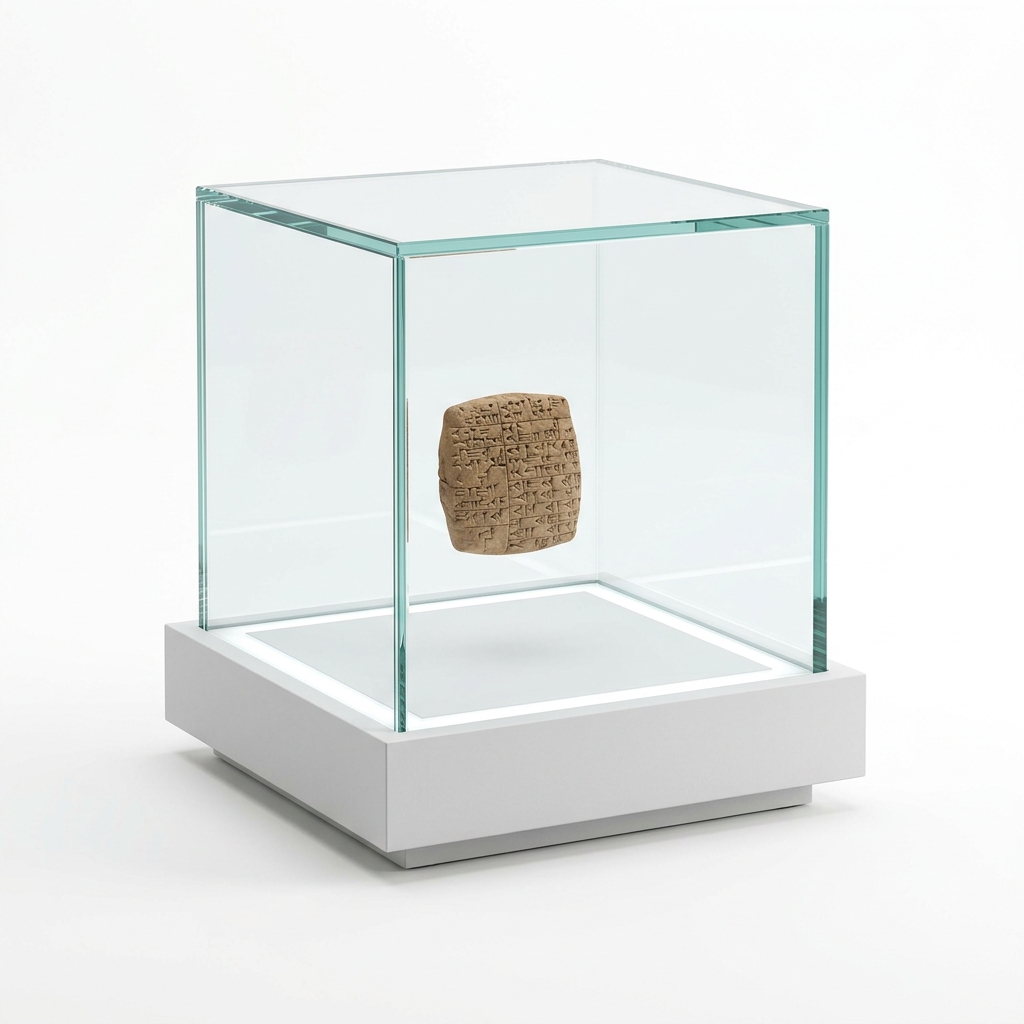 Lockable Glass Vitrines with LED Plinth