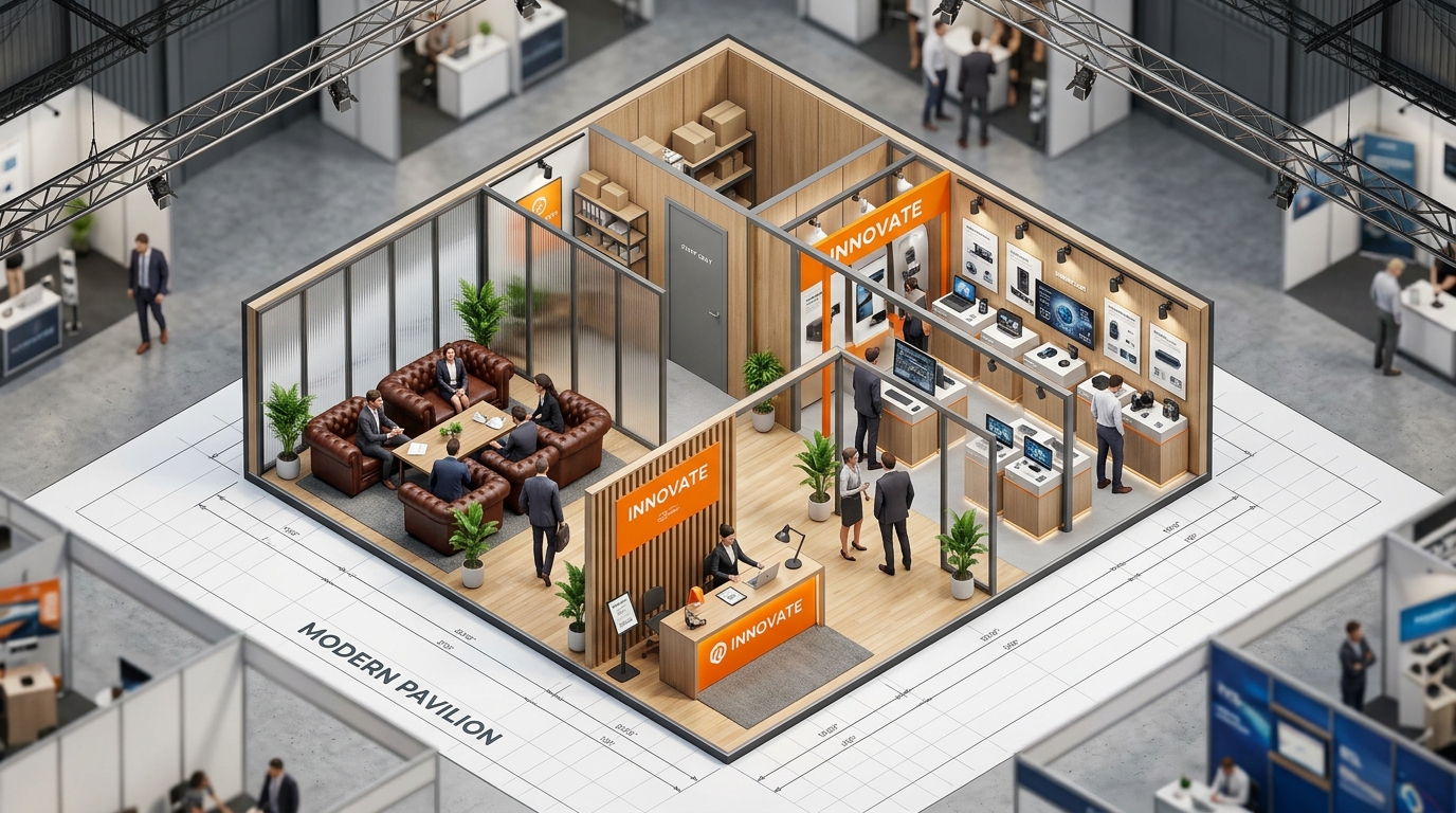 Overhead Floorplan & Sightline Blueprint for EMobility & Storage Expo